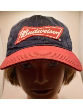 Vintage Budweiser Distressed Trucker Adjustable Hat Cap Beer Bud Gift Dad mid 90